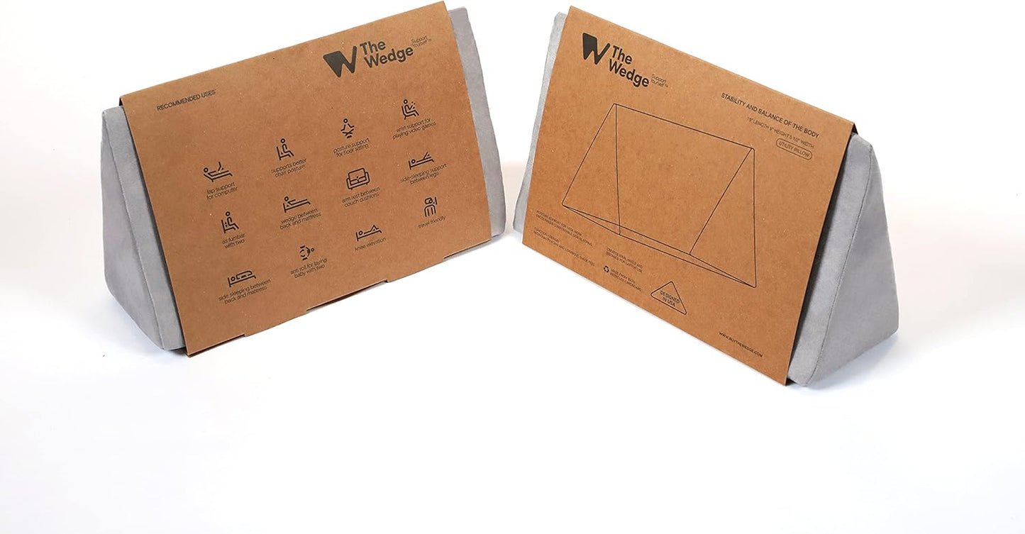 The Wedge Small Wedge Pillow, Positioning Pillow, Positioning Wedge, Foam Wedge, Pregnancy Wedge, Made in USA, Medical Wedge Pillow, Position Pillow, Ramp Pillow, Tablet Pillow, Knee Pillow, Gray