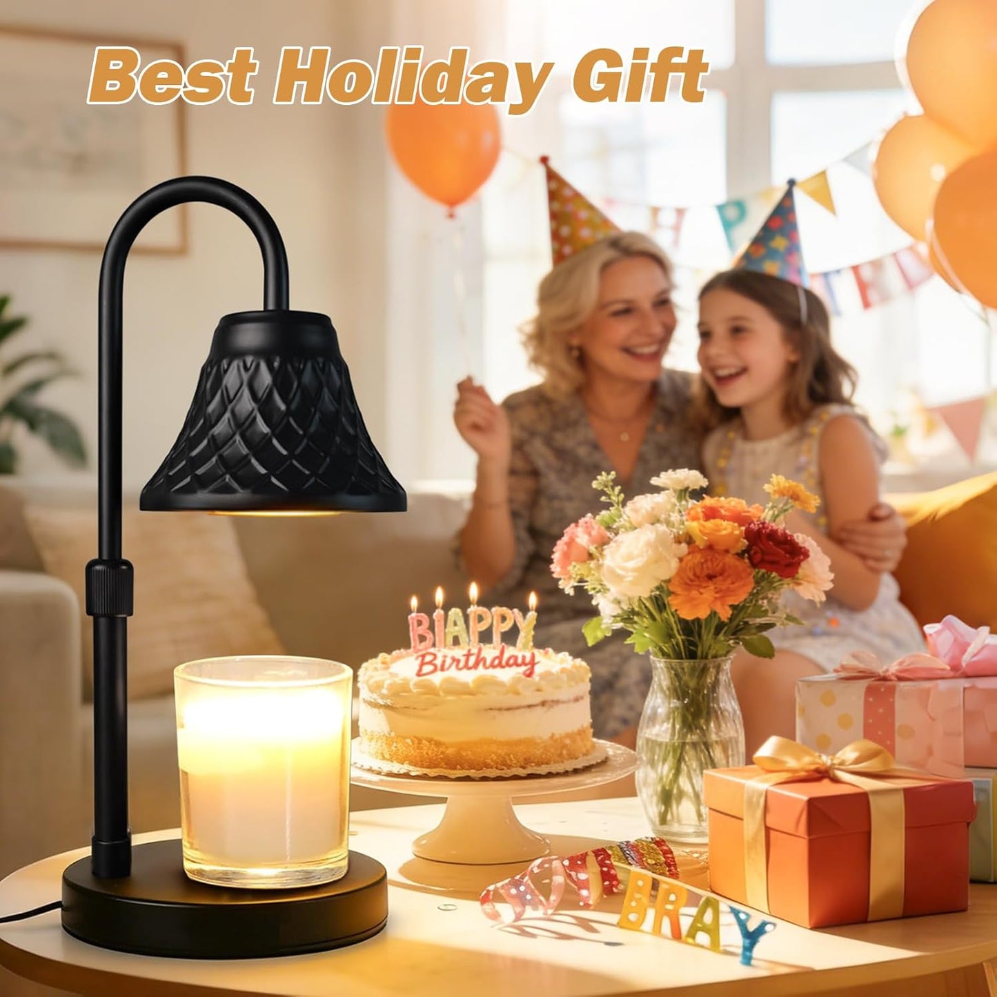 Adjustable Candle Warmer Lamp with Timer: Birthday Gifts for Women fits All Candle Jar Home Decor - Wax Warmer for Scented Wax Gifts for Women