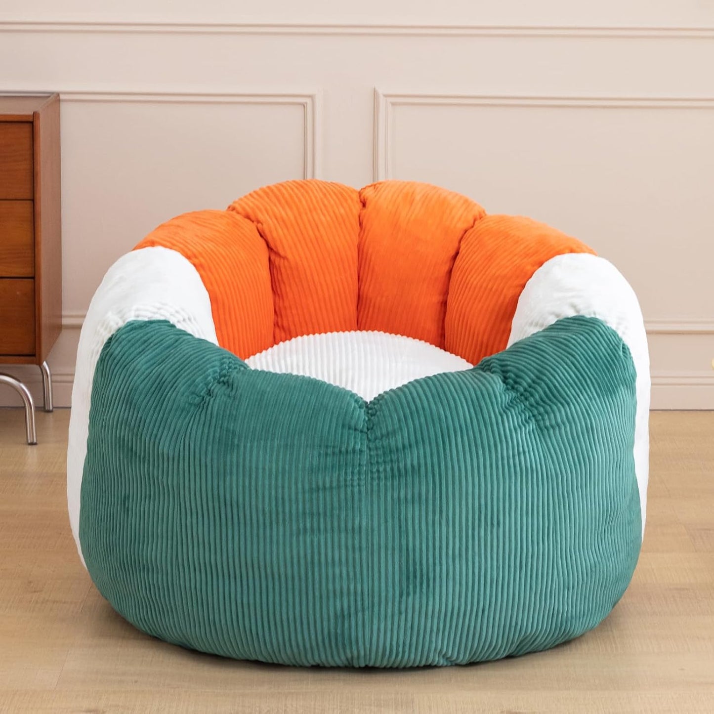 Giant Bean Bag Chairs for Adults,Memory Foam Firm Boneless Floor Gaming Chair Reading Chair,Colorful Plush Corduroy Cover,Comfy Chairs for Livingroom Bedroom Reading Nook Movie Night