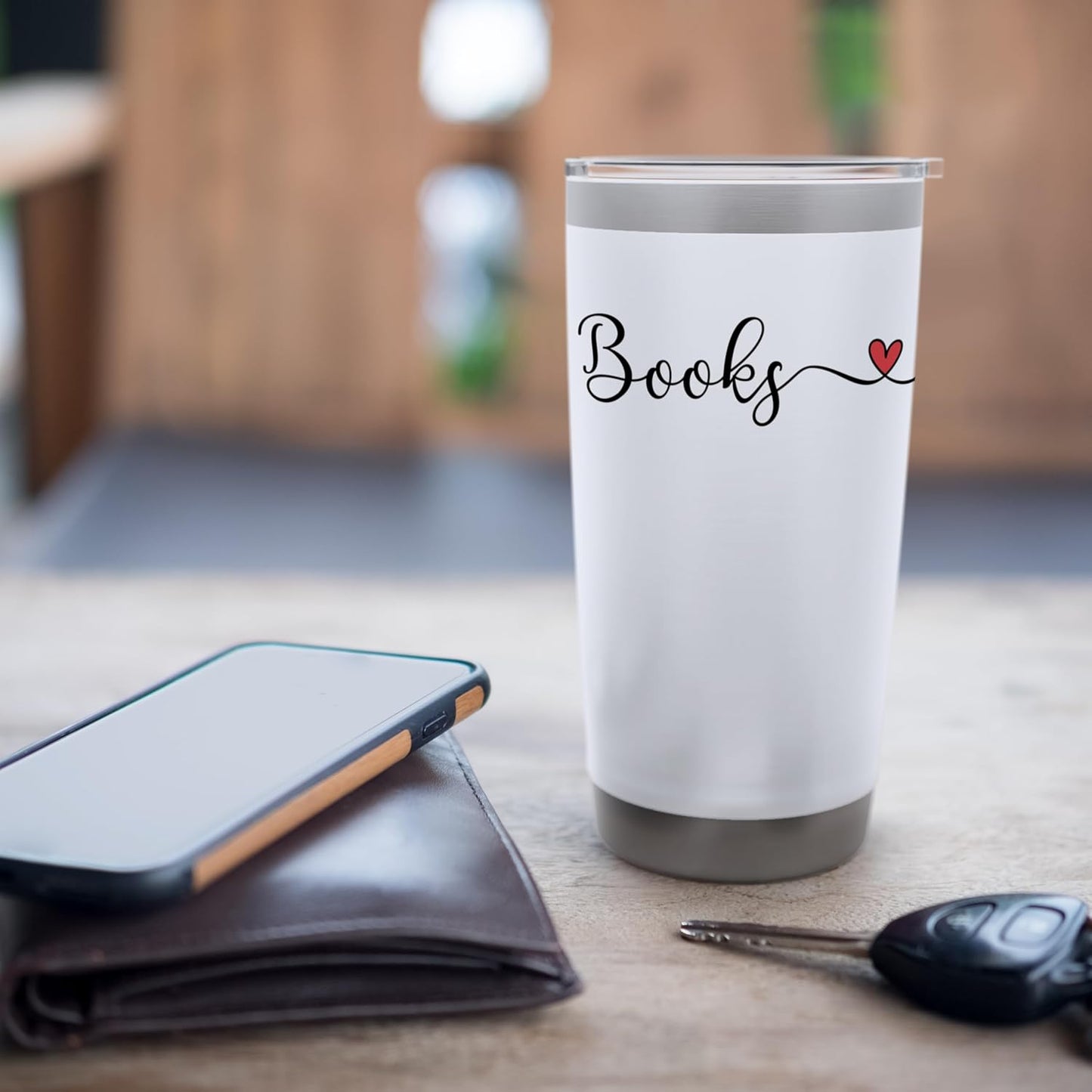 Books - I heart Books Stainless Steel Insulated Tumbler