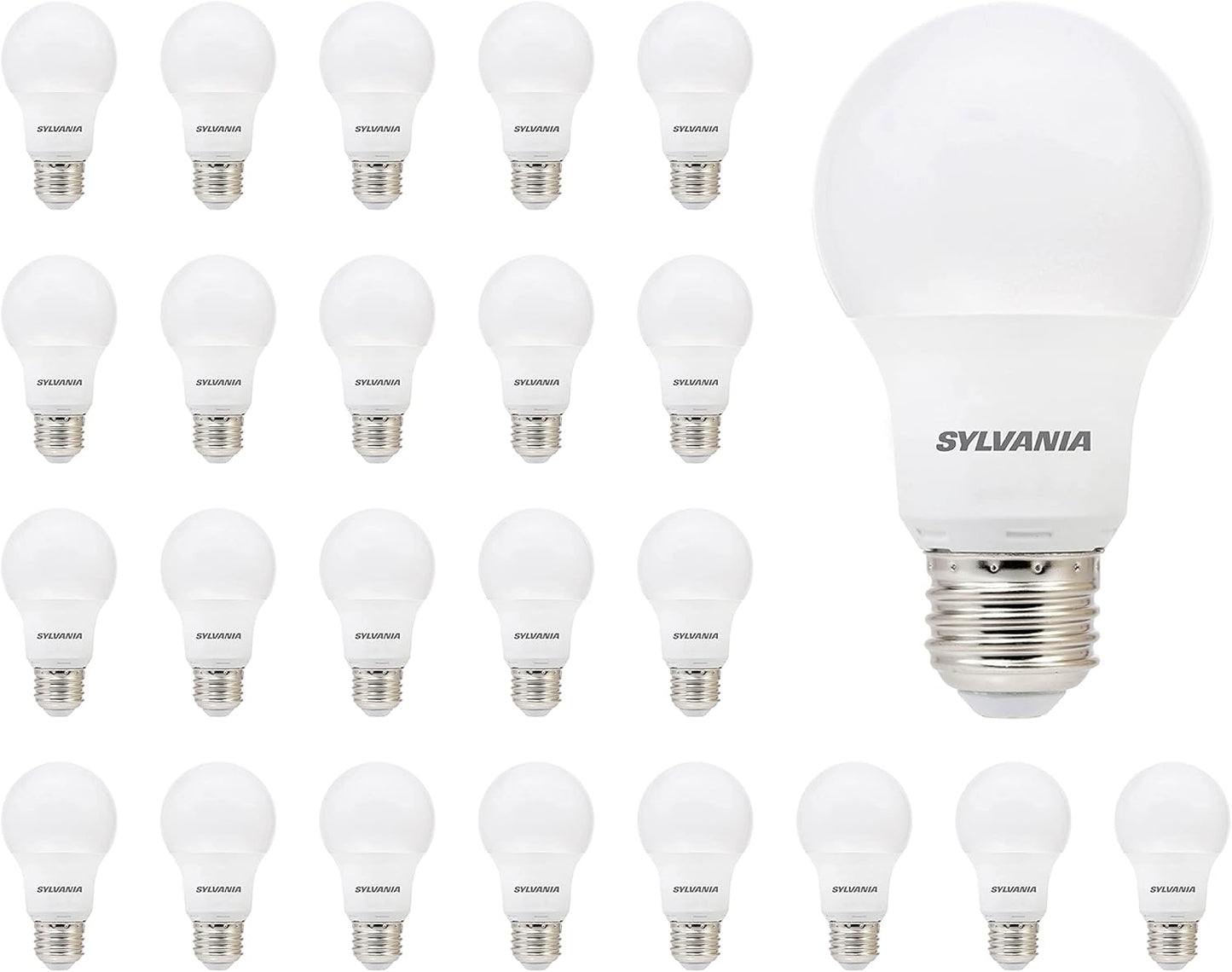 Sylvania LED A19 Light Bulb, 60W Equivalent, Efficient 8.5, 10 Year, W, 5000K, 800 Lumens, Frosted, Daylight (74766) (Pack of 1, 24 Count Total)