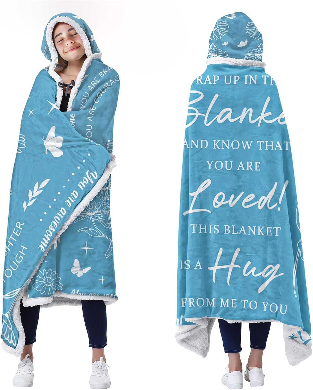 Get Well Gifts for Women, Wearable Hug Healing Blanket, Inspirational Thinking of You Gifts for Christmas Birthday, Warm Recovery Blanket for Women, Feel Better Gift After Surgery