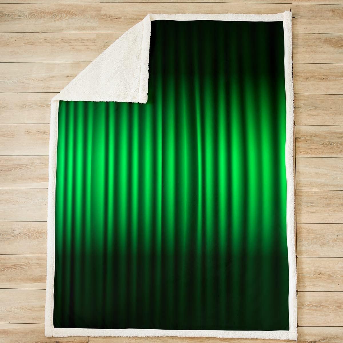Neon Green Black Throw Blanket Abstract Ombre Bed Blanket for Teens Kids Adult Bedroom Decor Modern Fashion Stripes Fleece Blanket Simple Geometric Fuzzy Blanket,for Chair/Sofa,60"×80"