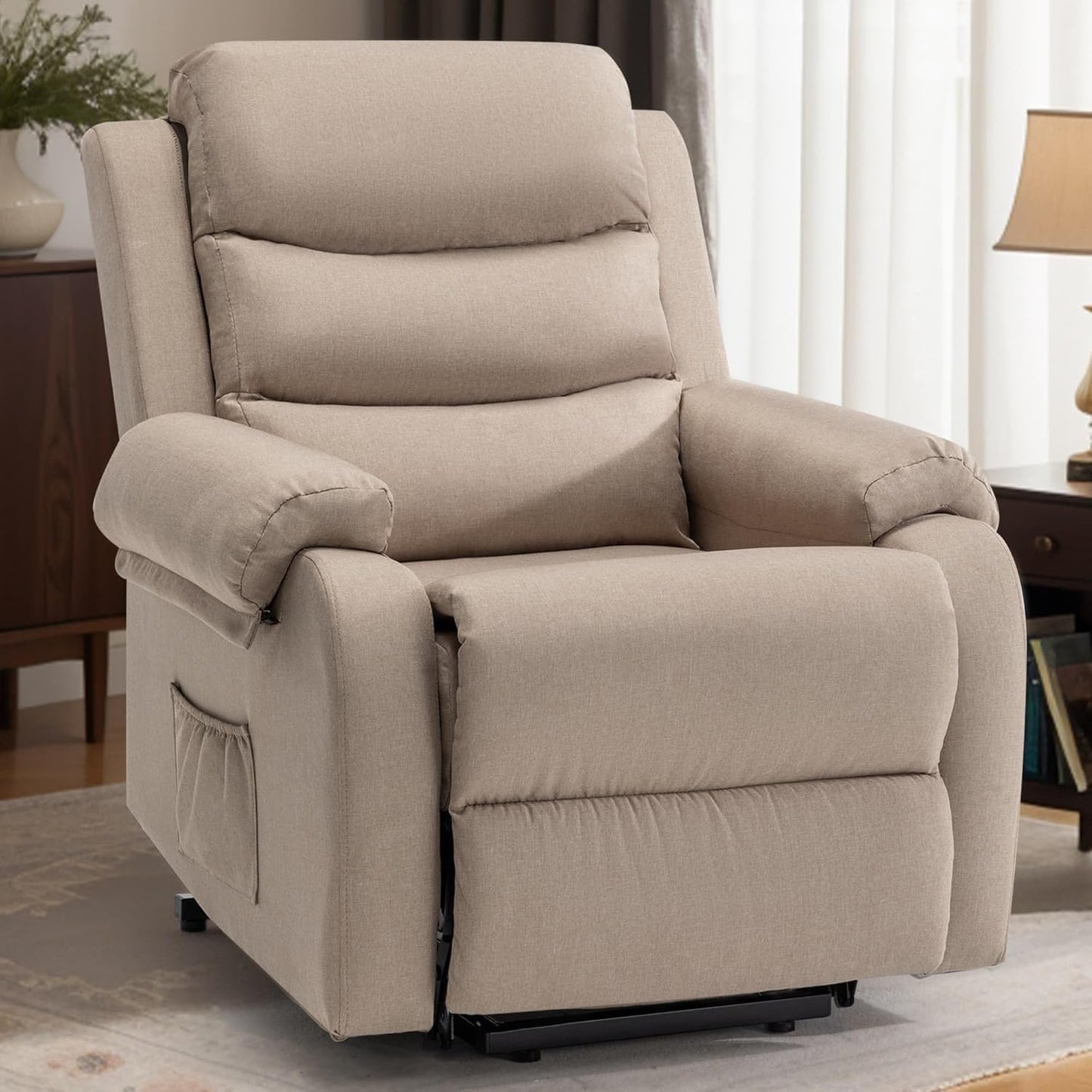 Ergonomic Power Lift Recliner Chair for Seniors Small Space Electric Lift Sofa with Memory Function Ideal for Living Room Reading Nook