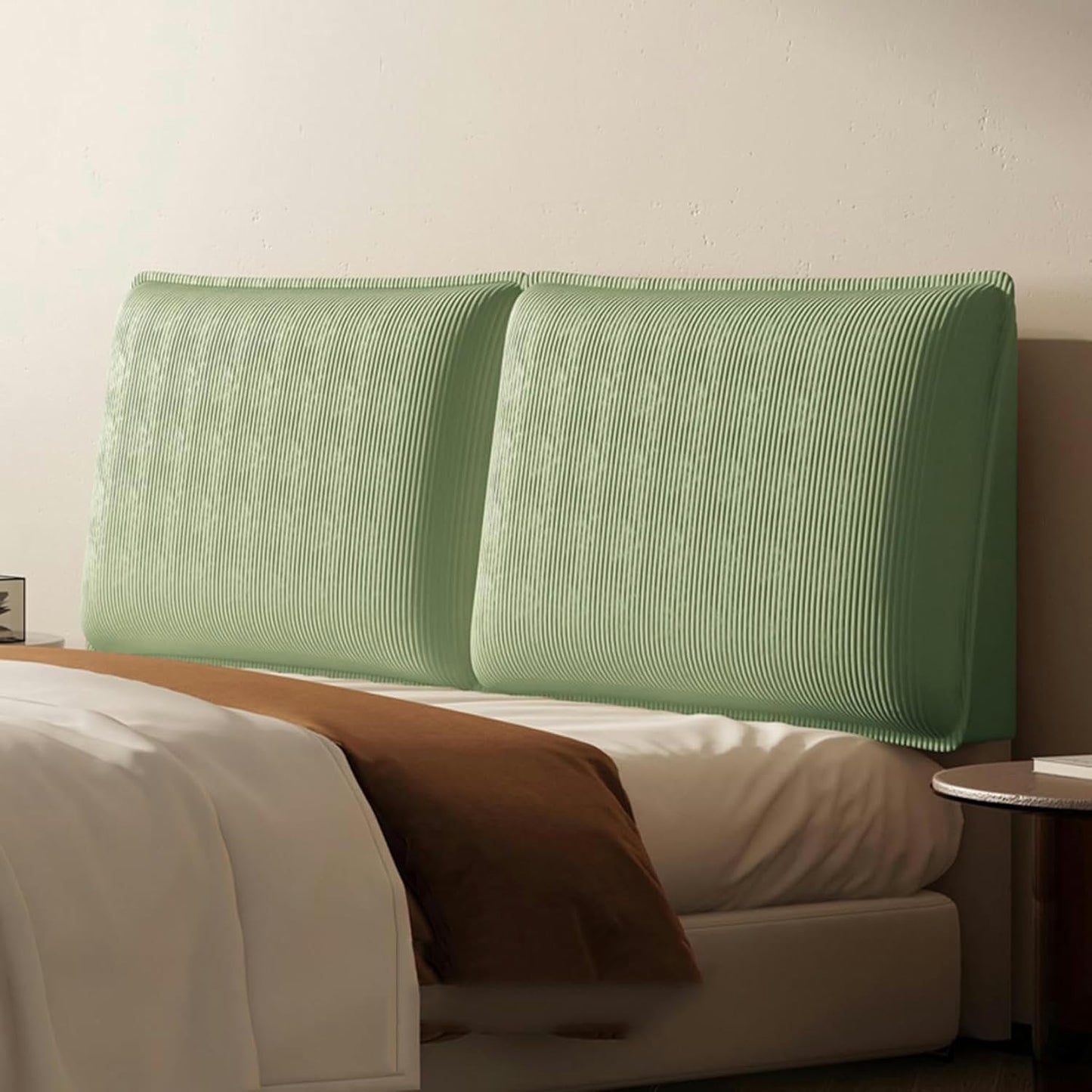 AMNOOL Wall Mounted Headboard Bed Pillowboard Large Backrest Lumbar Support Cushion Wedge Removable Headboard Cover Bedside Pillow for Sofa Bed Bunk Bed