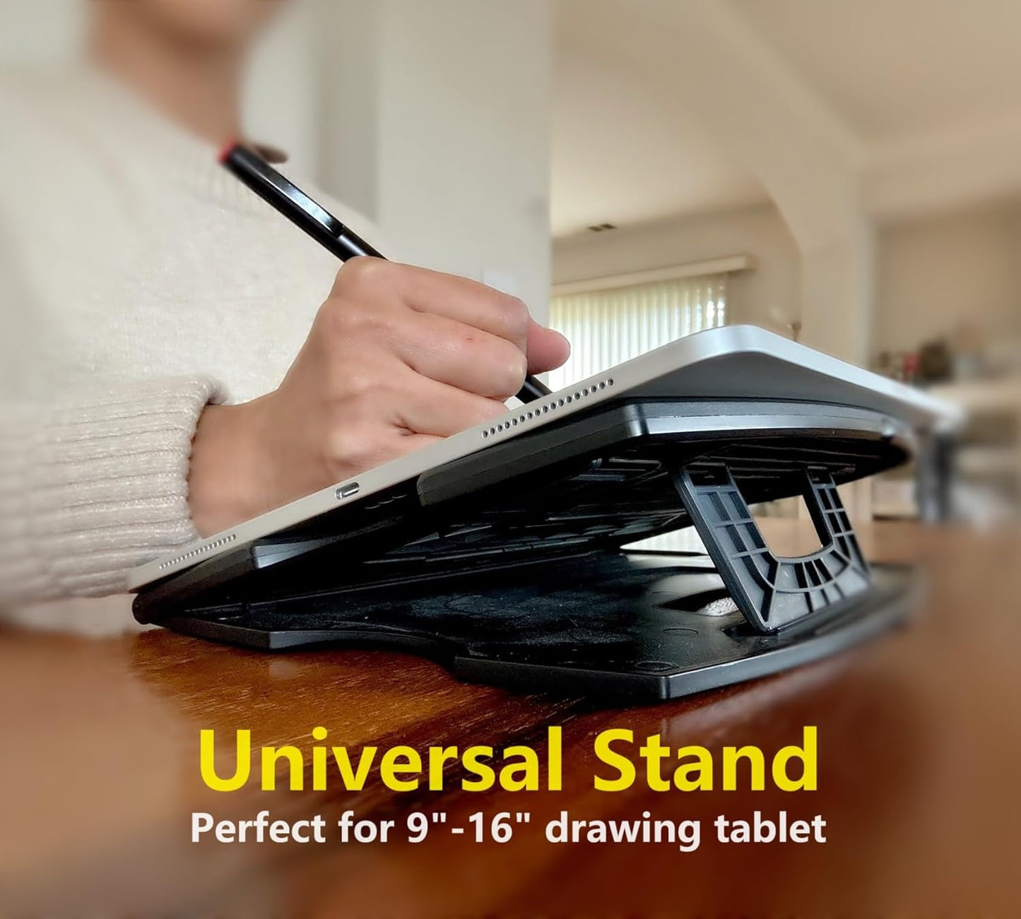 Tablet Drawing Stand, Digital Drawing Pad Stand, Foldable, Adjustable for 9 to 16 Inches Graphics Drawing Monitors Art Tablets