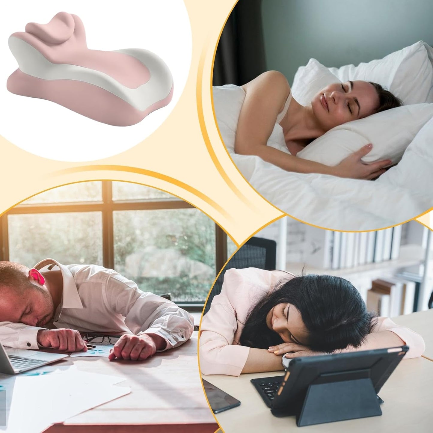 Bed Reading Pillow, Memory Foam Ergonomic Multi-Functional Cushion, Intimate Couples Pillow for Reading, Sitting, Sleeping, TV, Chair, Couch, Floor, Desk, Lounge, Travel, Yoga