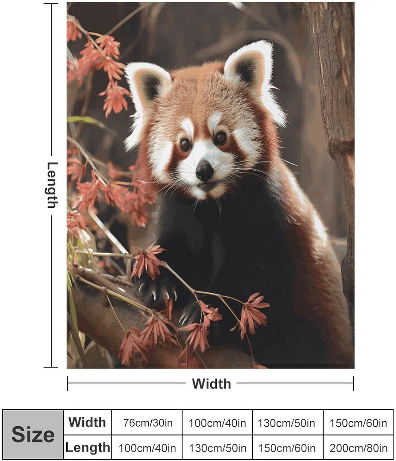 Red Pandas Blanket Super Soft Lightweight Throw Blanket Cute Cozy Warm Bed Blanket Decorative Fuzzy Blanket All-Season Home Decor Gift for Sofa Couch Living Room 40"*50" （100 * 130cm）
