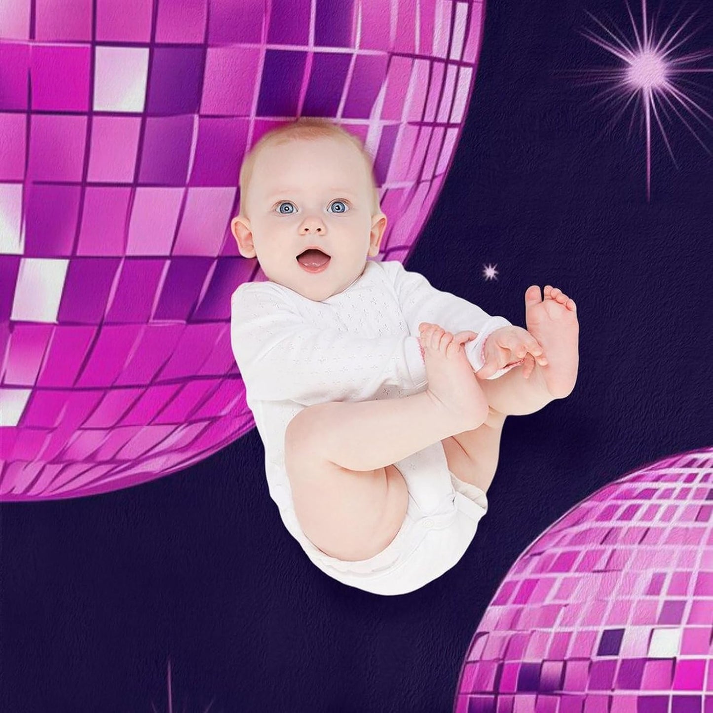 Disco Ball (1) Throw Blanket for Couch Bed Plush Cozy Fuzzy Flannel Blanket for All Season 40"x50"