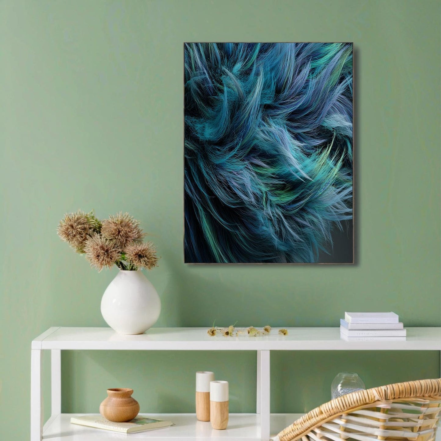 GDJSMIN Abstract Visual Texture Wall Art, Complex Fur Pattern Poster For Reading Room Living Room Decor 24 X 36 Inch Unframed