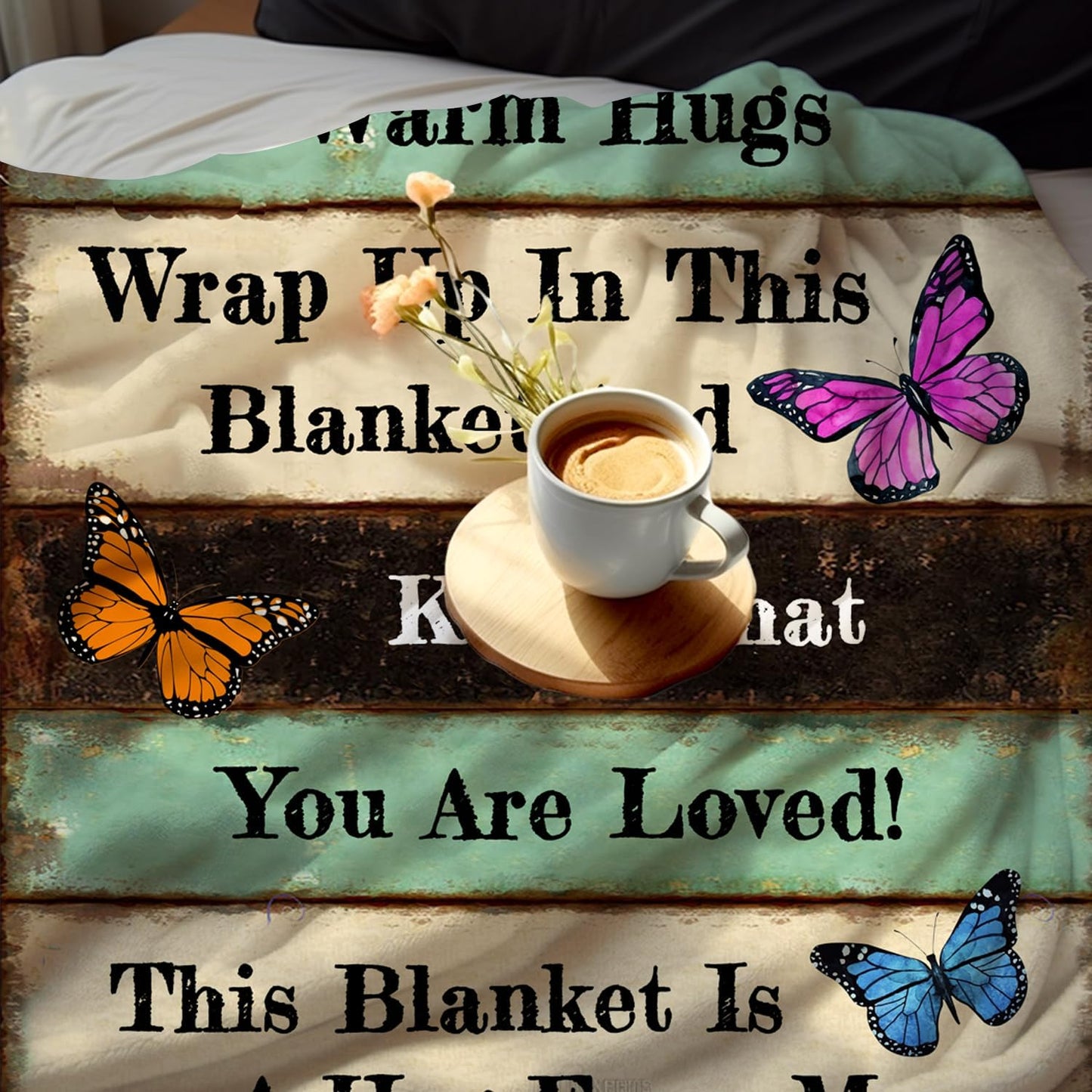 Get Well Gifts for Women Blanket After Surgery Warm Hugs Inspirational Religious Words Blankets and Throws Gifts for Sofa Couch Living Room 60"X50"