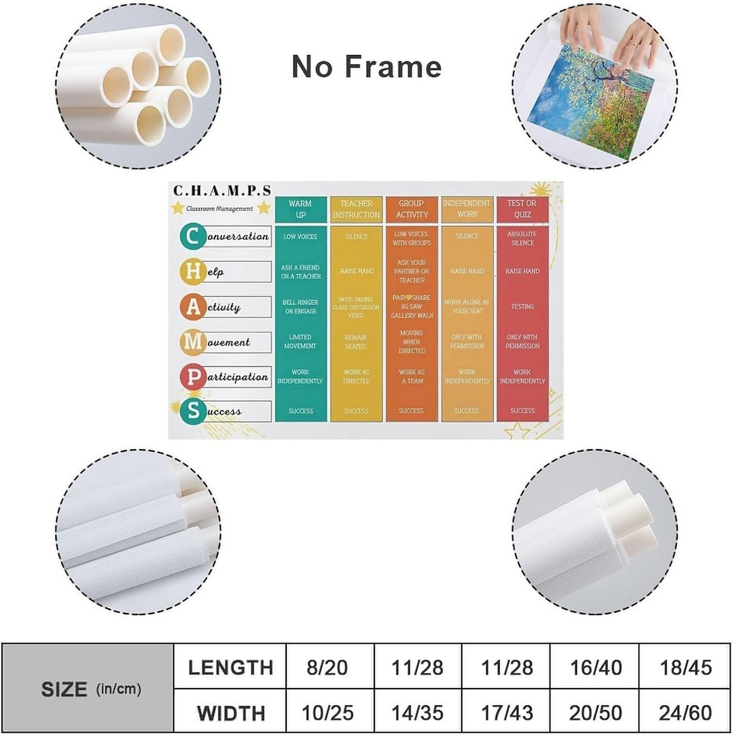 PENCHAIN CHAMPS Behavior Management Poster Classroom Education Wall Decoration Poster 11x17inch(28x43cm) Unframe-style
