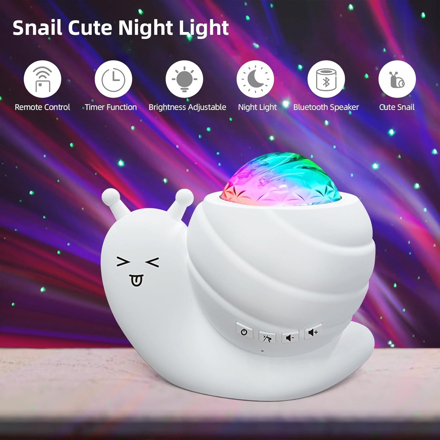 Mycket Star Projector, Galaxy Projector Light, LED Night Light Lamp, Night Light Projector with Remote 360°Rotating Sleep Soothing Colors Changing Music Bluetooth Speaker Timer Fuction for Bedroom