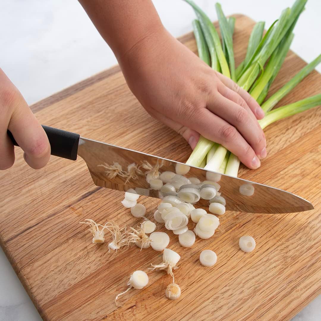 Rada Cutlery French Chef Knife (W231), 8.5" Stainless Steel Blade, Black Handle