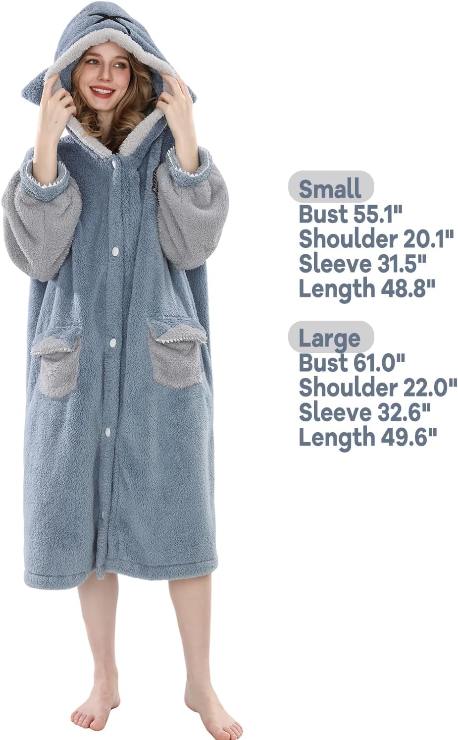 FCCAM Christmas Wearable Blanket Hoodie for Women Warm Oversized Hooded Blanket Sweatshirt with Pockets