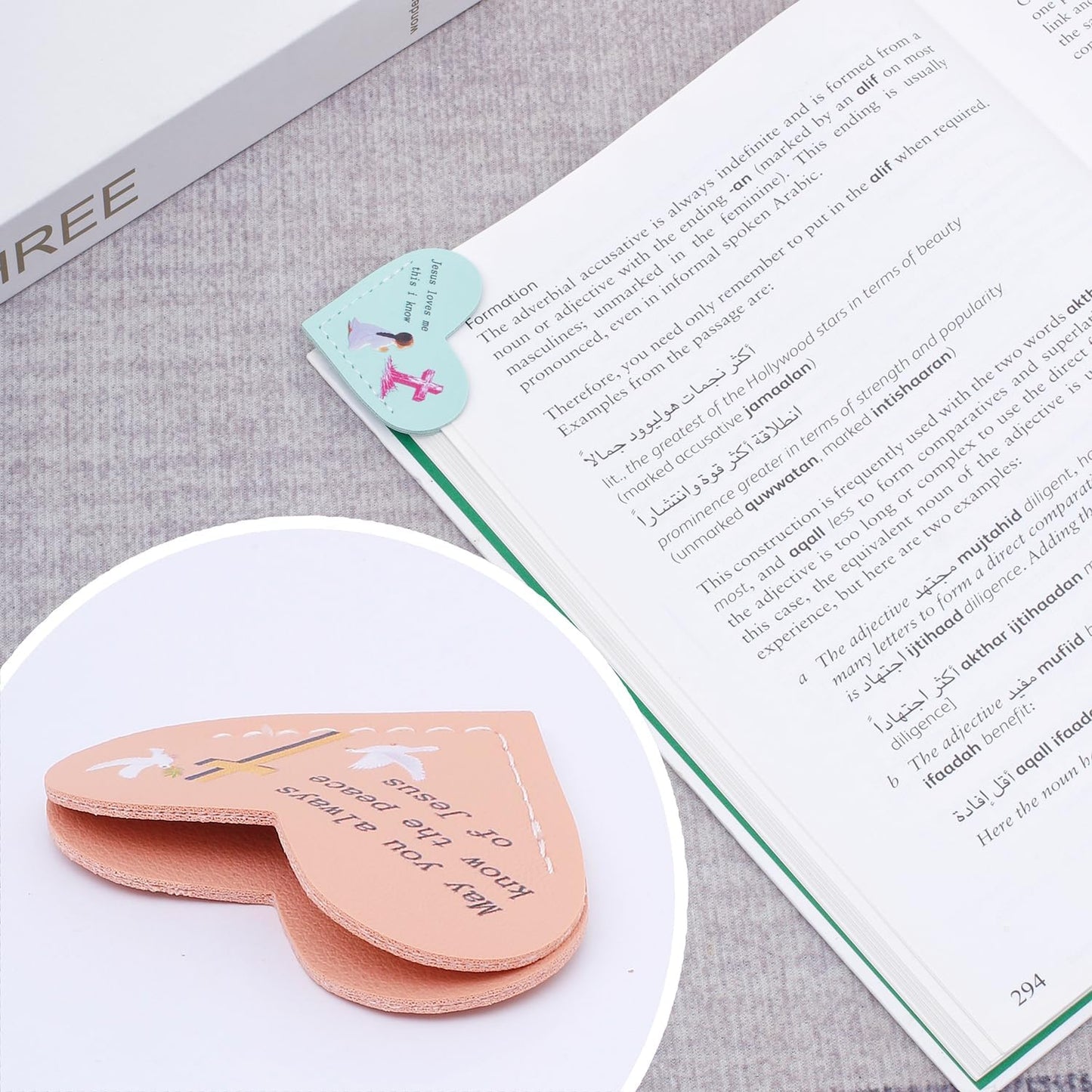 Christian Gifts for Women First Communion Gifts for Girls and Boys Leather Bookmark for Kids Women Personalized Book Accessories Bible Bookmark for Reading,Book Lovers Gifts