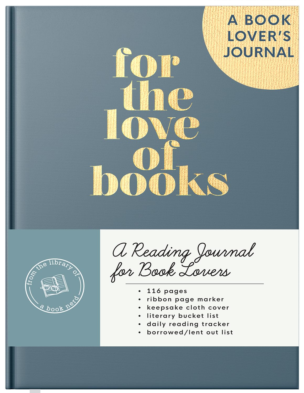 Reading Journal: For the Love of Books, A Book Journal and Planner for Book Lovers to Track, Log and Review