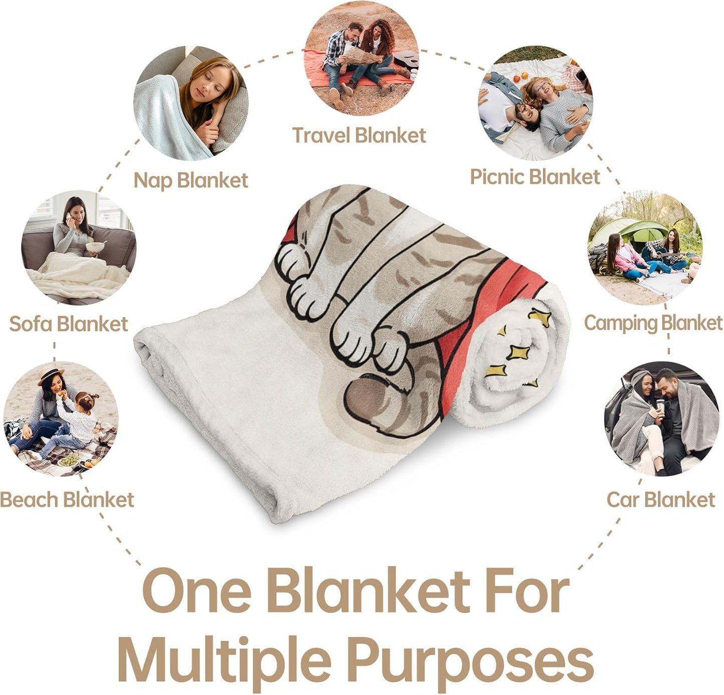 BaubleDazz Wedding Gifts for Cat-Loving Couples, Funny Pope Cat Blanket with Blessings for Newlywed, Bride, Groom, Engagement & Bridal Shower Gifts, Bride to be, Wedding Anniversary Blanket