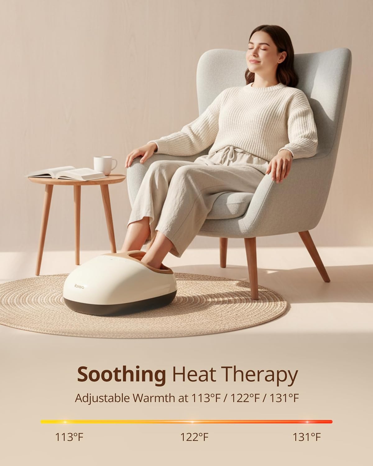 Shiatsu Foot Massager Machine with 3-Level Heat, Deep Kneading Therapy, Air Compression, Auto-off Timer, Remote Control, for Plantar Fasciitis, Neuropathy, Pain Relief, for Men Women Size up to 13