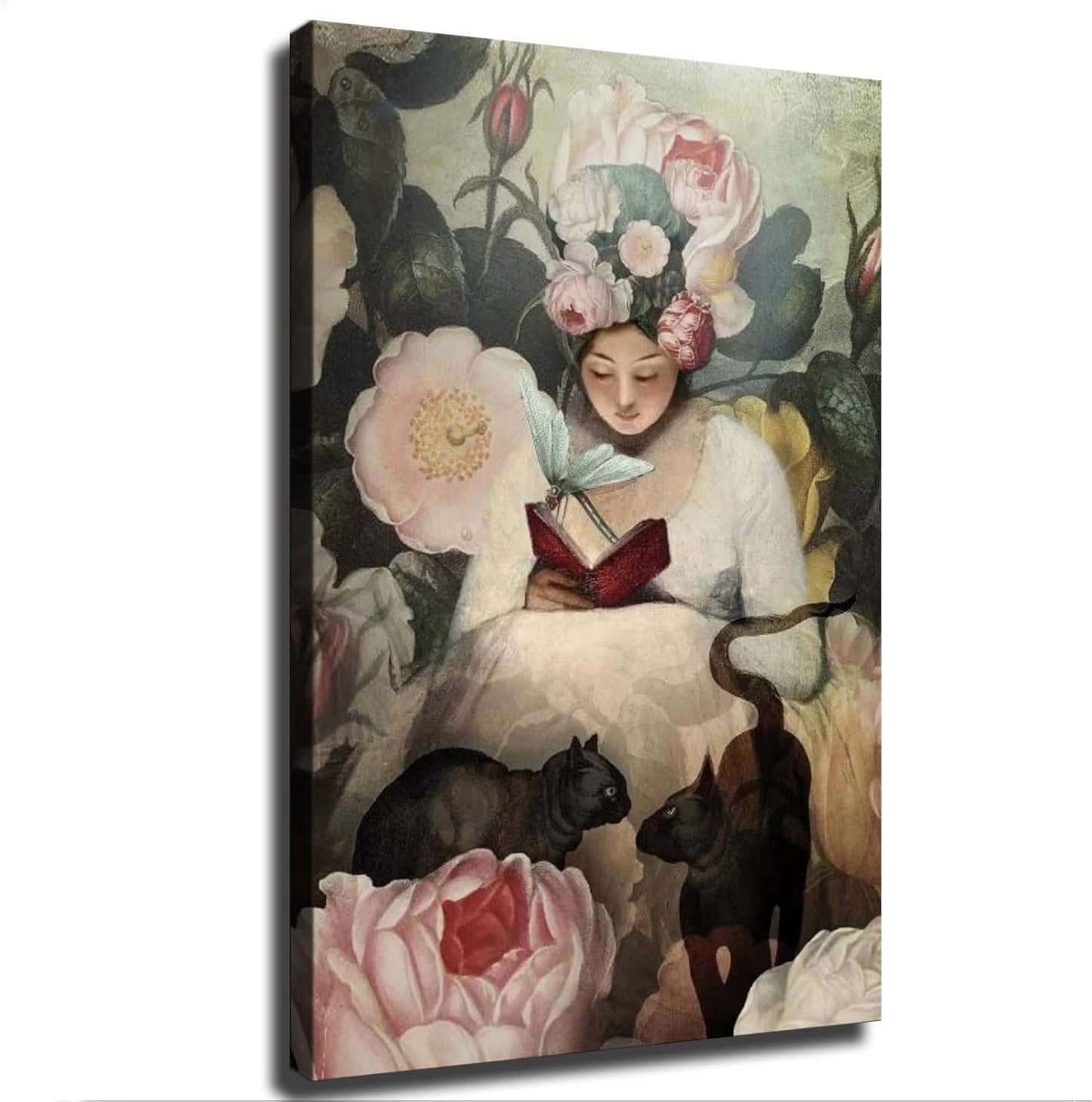 The Reading Catrin Welz-Stein Poster Canvas Painting Wall Art Picture Gift Bedroom Home Aesthetic Decoration (Framed,24×36inch)