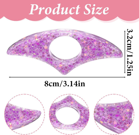 Thumb Book Page Holder 2PCS Book Page Holders for Reading Glitter Diamond Dotting Handmade Personalized Flower Plastic Books Opener Holder Thumb Meaningful Gifts for Lovers Teachers Students