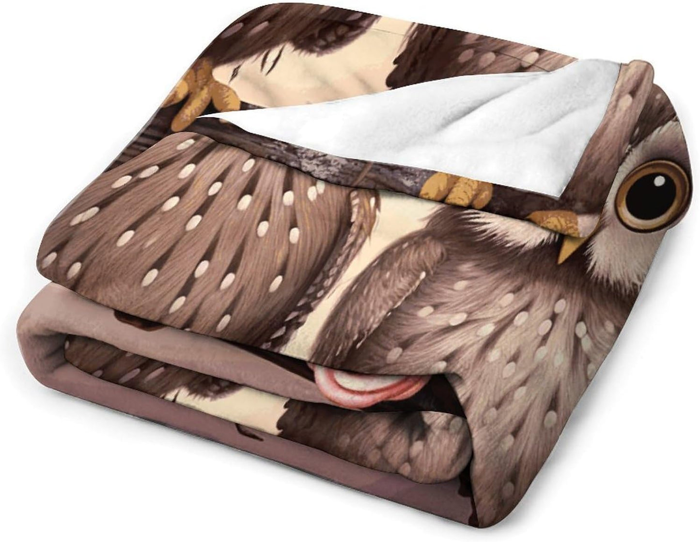 Cute Owls Throw Blanket for Couch Super Soft Warm Lightweight Throw Blankets Cozy Flannel Bed Blanket Cute Decorative Blankets for All Seasons Home Decor Gift 60"*80"（150 * 200cm）