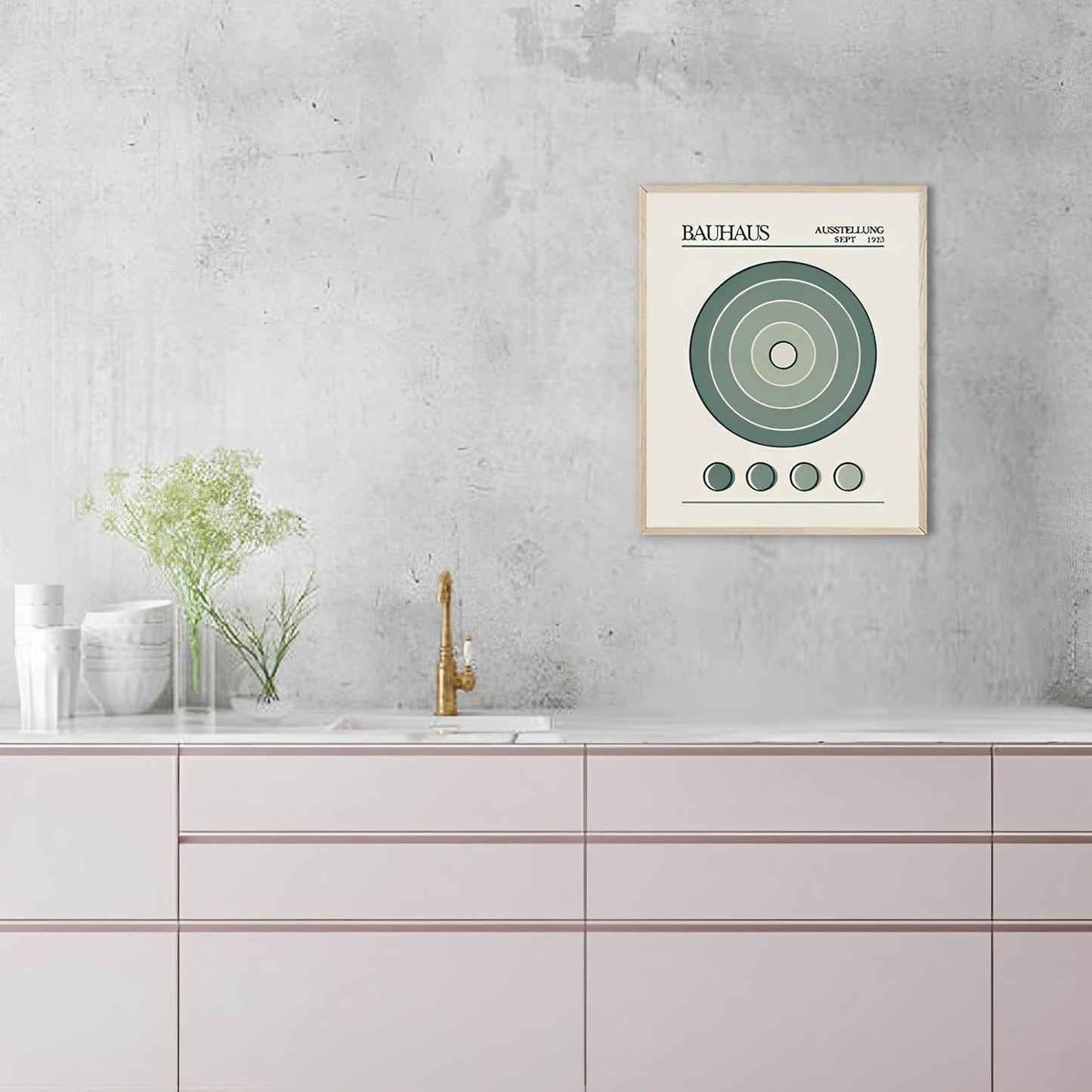Canvas Trend Minimalist Boho Wall Art Set of 6, Flower Market Prints, Neutral Sage Green Botanical Wall Decor for Bedroom Living Room Bathroom, Modern Abstract Aesthetic Posters Unframed, 8x10inch