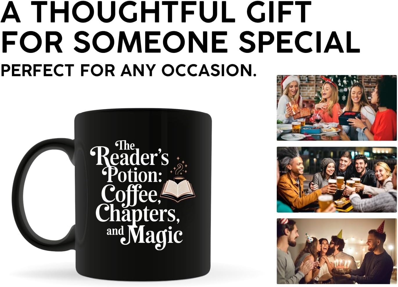 Book Lovers Coffee Mug 11oz Black -One Chapter - Gift for Book Club Bookworm Bookish Reading Nerdy Avid Readers Women