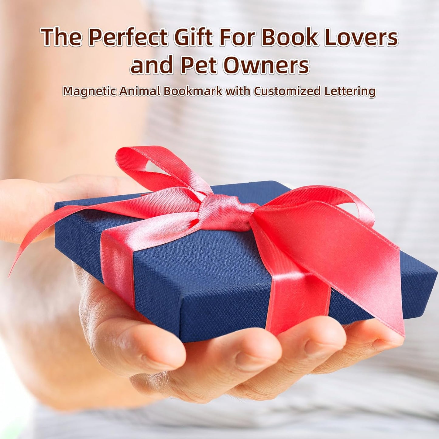 Magnetic Leather Bookmark, Cute Initial Magnetic Bookmarks Clip, Vintage Book Marker Clip Gifts for Readers, Kids, Book Lovers-K