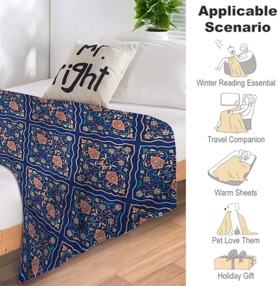 Gifts Blanket, Architectural Ornaments, Keep WarmTraditional Soft and Cozy Throw Blankets, 60 x 80inches, Living Room, Multicolor