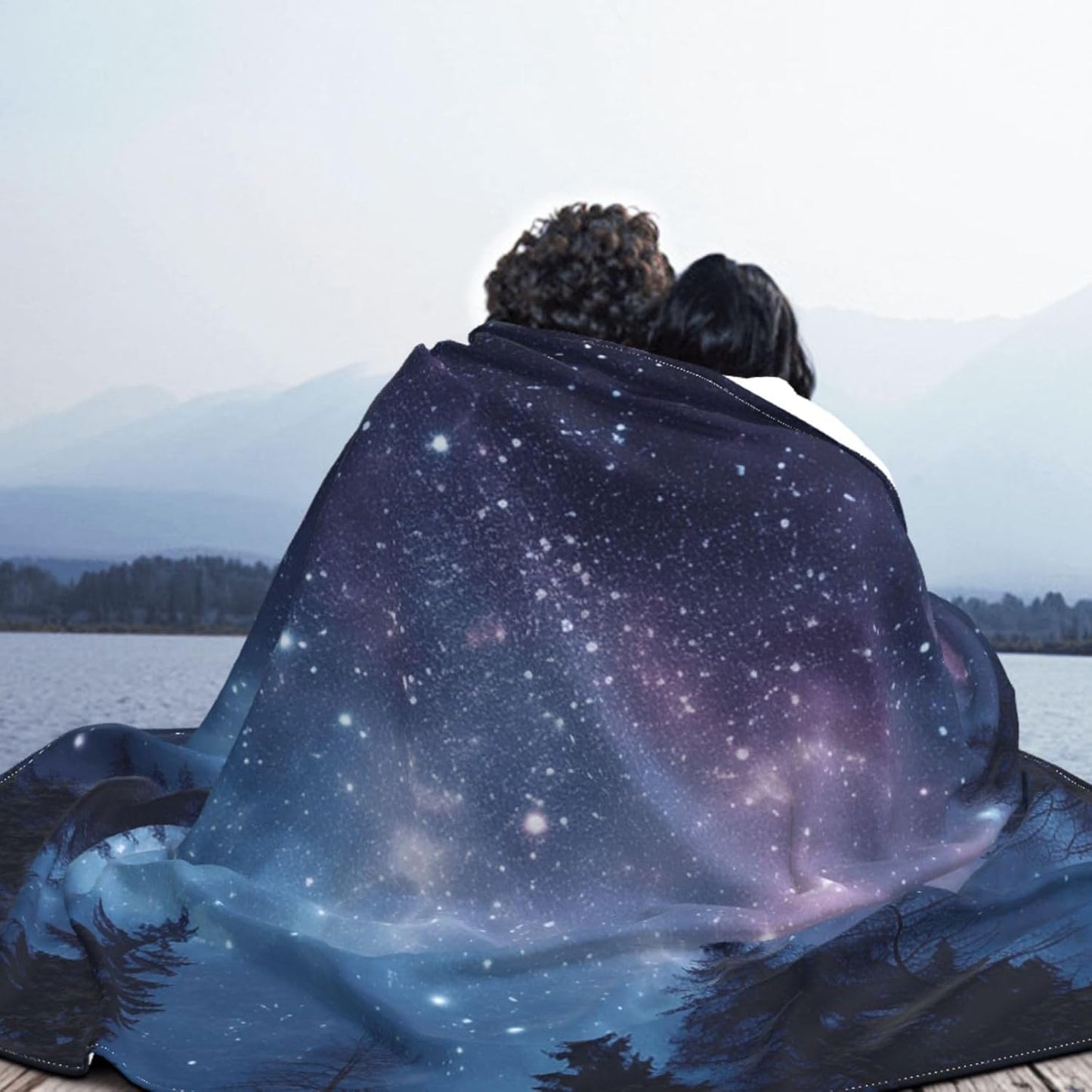 Ultra-Soft Micro Fleece Blanket Lightweight Flannel Fuzzy Blanket Starry Sky Images Throw Blanket 80"x60" Warm Cozy Plush Blanket Air Conditioning Quilt Large Fleece Blanket for Bed Couch Sofa