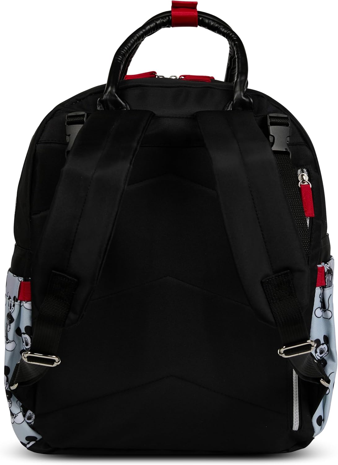 Disney Diaper Bag Backpack with Changing Pad Mickey Mouse – 16” Nylon Baby Bag for Parents, Insulated Bottle Holders, Multiple Storage Pockets