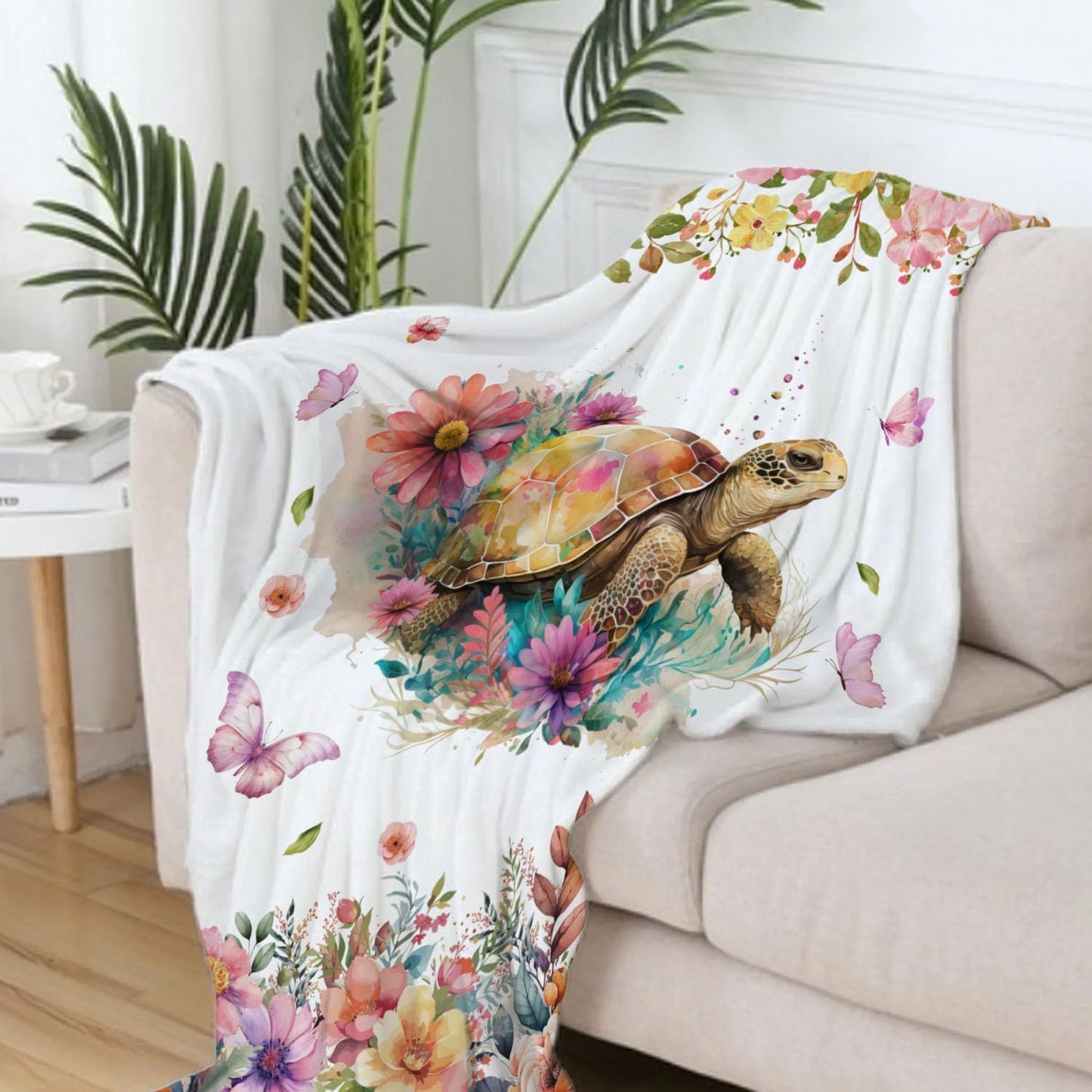 Sea Turtle Throw Blanket for Girls,Super Soft Blanket for Girls Birthday (50 * 60 in, Sea Turtle)