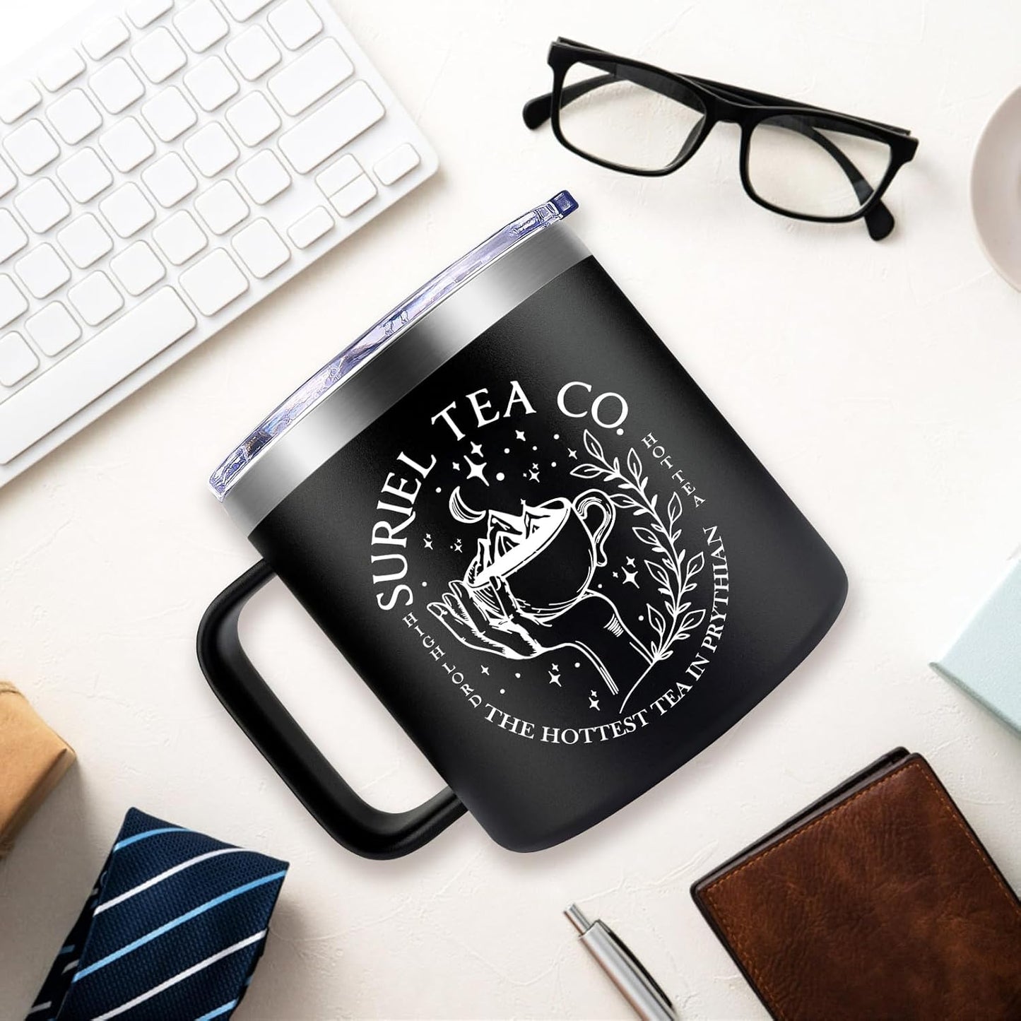 Fufendio Book Lovers Gifts for Women - Acotar Gifts for Men - Reader Gift for Bookworm Librarian - Bookish Gift Coffee Mug 14 oz