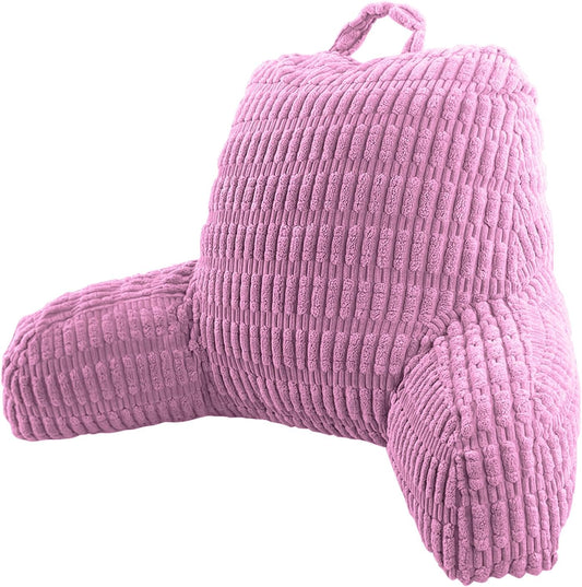 Reading Pillows for Sitting in Bed Adult, Back Rest Pillow for Sitting Up in Bed and Couch, Back Support Chair Pillow Support for Adult Backrest Pillows for Reading (Pale Pink 21 Inch)