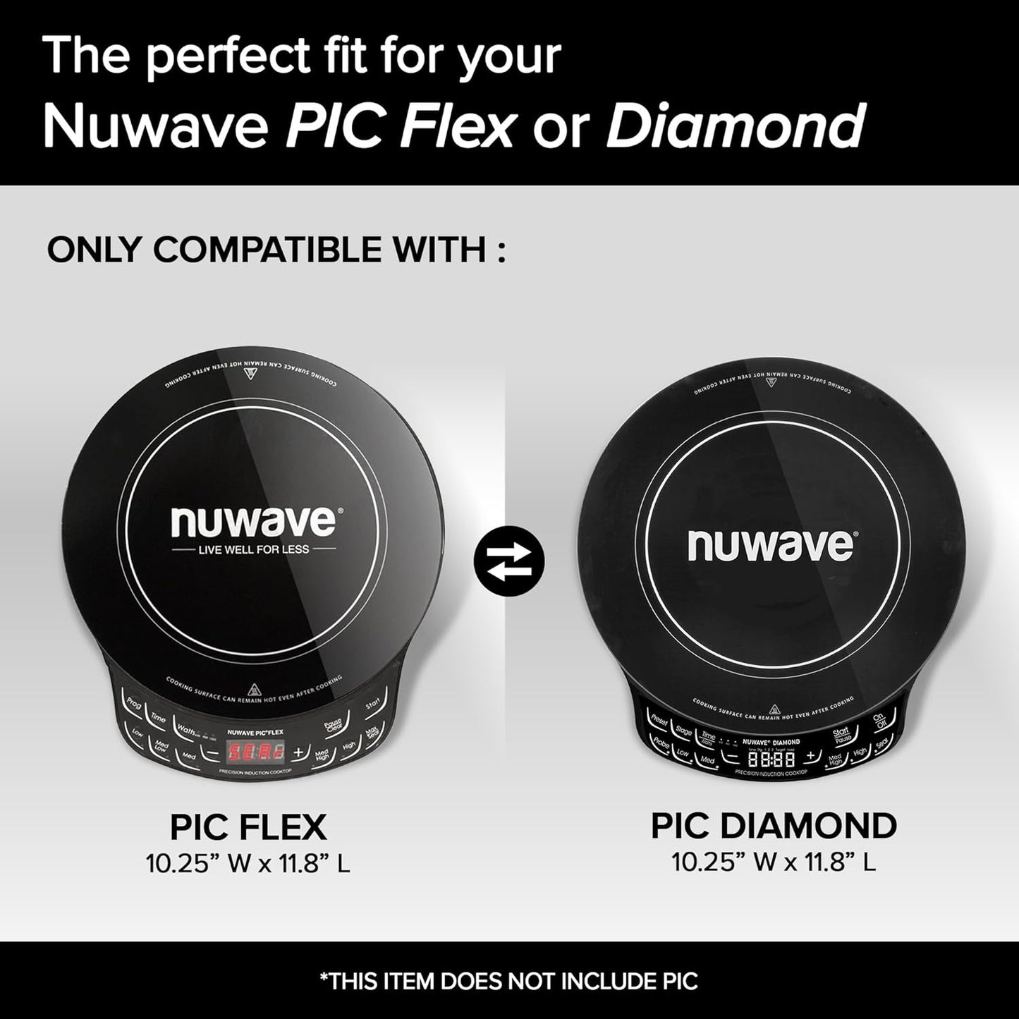 Nuwave PIC Flex & Diamond Carry Case, Sold by Original Manufacturer, Durable, Water-Resistant, Only Compatible with PIC Flex Models 30501, 30502, 30532, 30537, & 30527 or PIC Diamond Model 30511