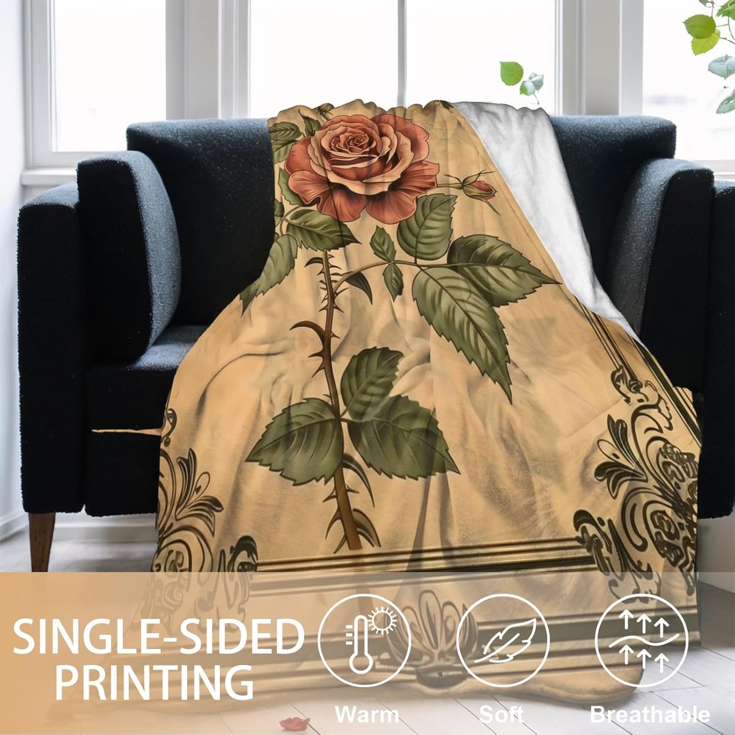 Vintage Book Blanket Lightweight Blankets Gifts for Books Lover Flannel Throw with Literary Reading Printed for Sofa, Bed, Travel, Picnic, Camping, Office, Retro Decor Throws 60x50 Inch