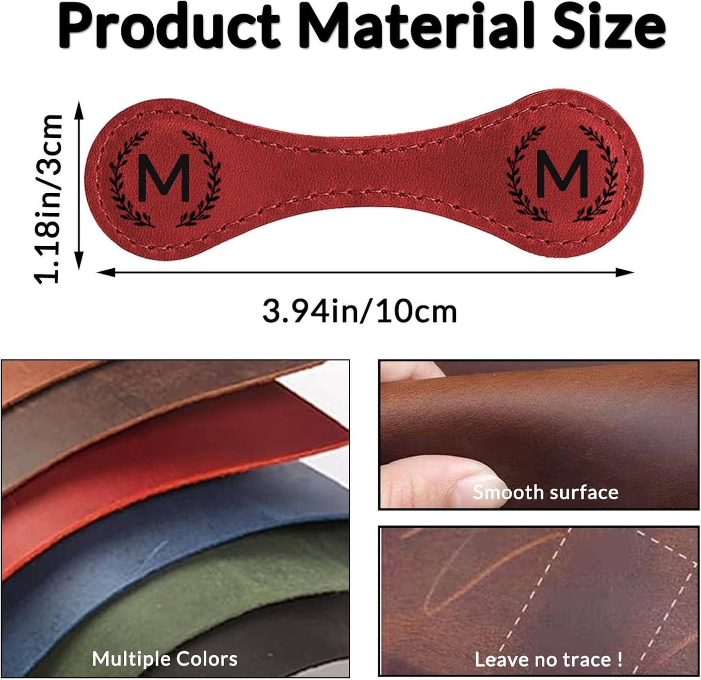 Magnetic Leather Bookmark with 26 Initial for Reading Women,Personalized Magnet Book Marks Gifts for Men,Book Lovers (Green, M)