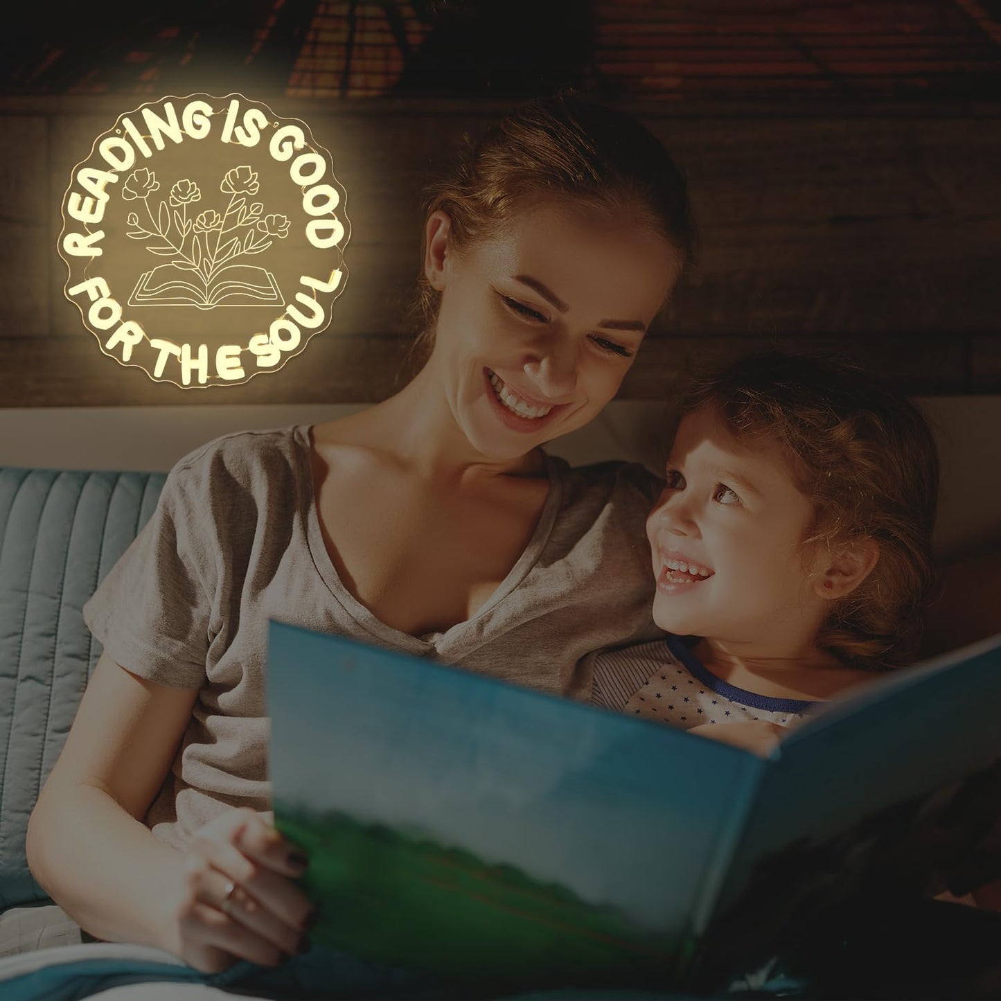 Reading Is Good for The Soul Neon Sign for Wall Decor Reading Led Light Sign Books Neon Led Sign Dimmable Light Up Sign for Read Corner Decor Bookworm Library Bookish Books Area Gift for Book Lover