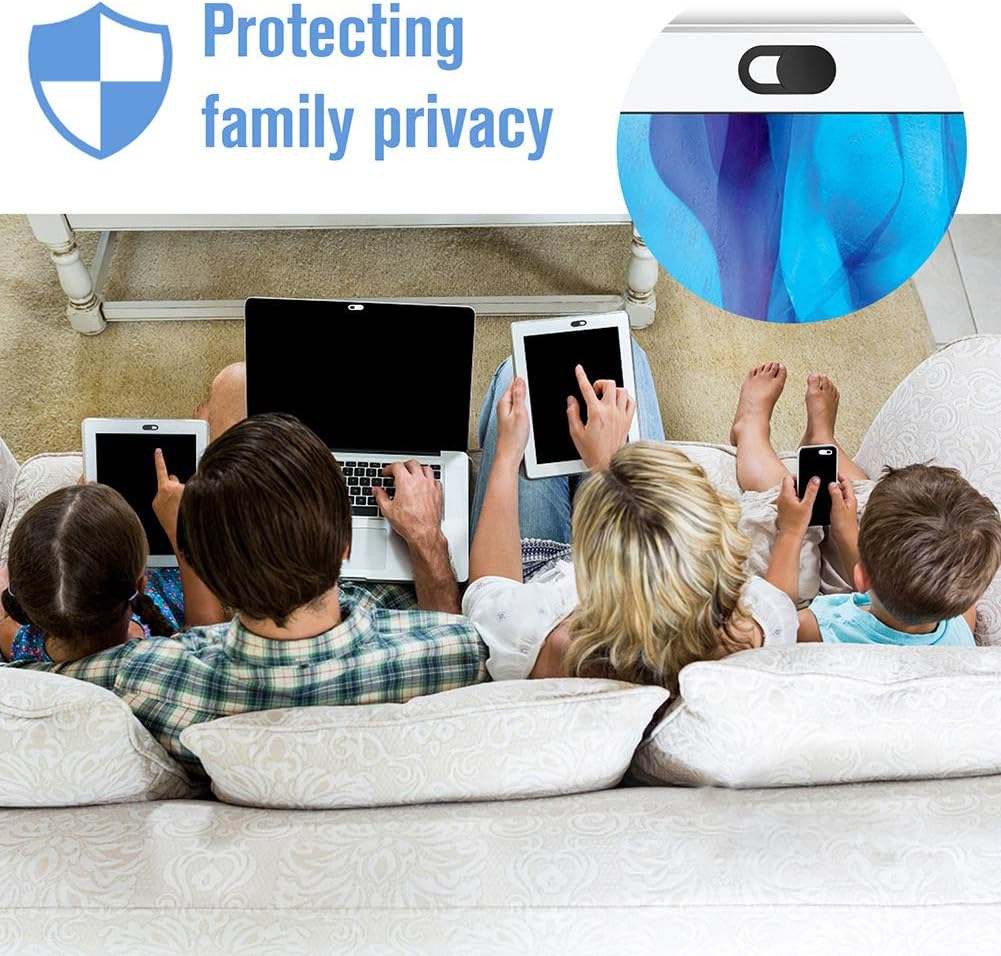 Webcam Cover Slide, [6 - Pack]Ultra-Thin Web Camera Cover for Laptops, PC,Computer and Apple Devices like MacBook,iMac, iPad and iPhone 6/7/8 Plus.0.022in Thick Web Blocker for Privacy and Security