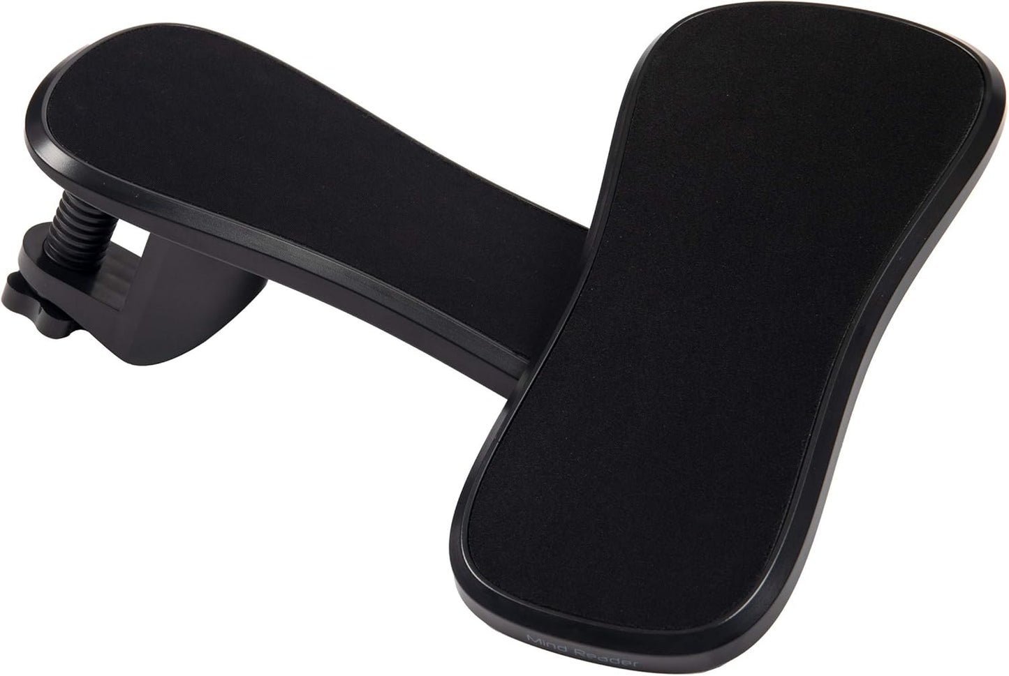 Mind Reader 2 Pack Wrist Rest Pad Clamps, Attaches to Desk, for Office, Computer, Laptop, Mac, Easy Typing Pain Relief, Black