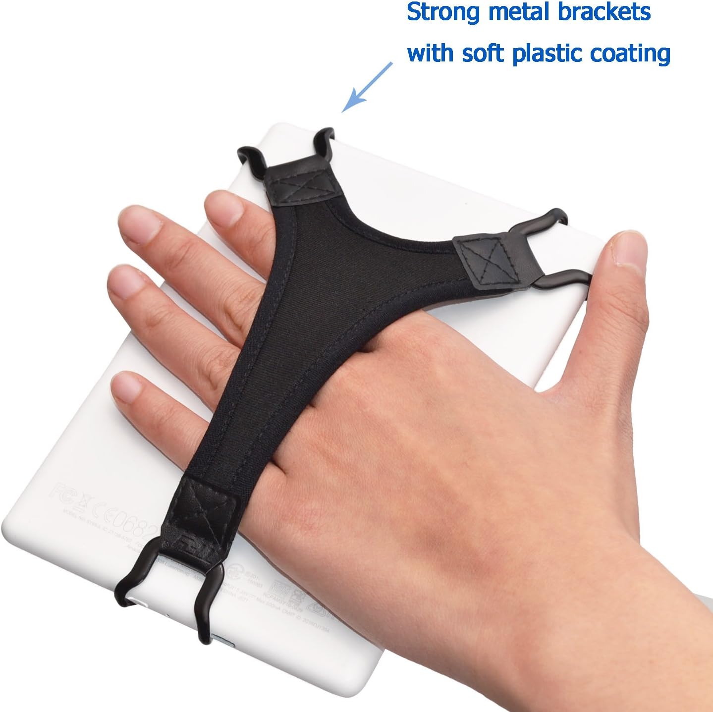 TFY Clip-on LED Reading Light with 2 Levels of Lumen Intensity for Kindle, Other e-Readers, Tablets, Books Plus Bonus Hand Strap Holder for 6 inch Kindle e-Readers (Black)