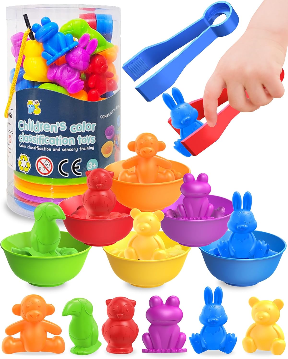 Counting Animals Montessori Toys for 3 4 5 Years Old Boys Girls, Preschool Learning Activities Educational Sensory Toys Gifts Easter Basket Stuffers for Kids Toddlers Ages 3-5, 4-8
