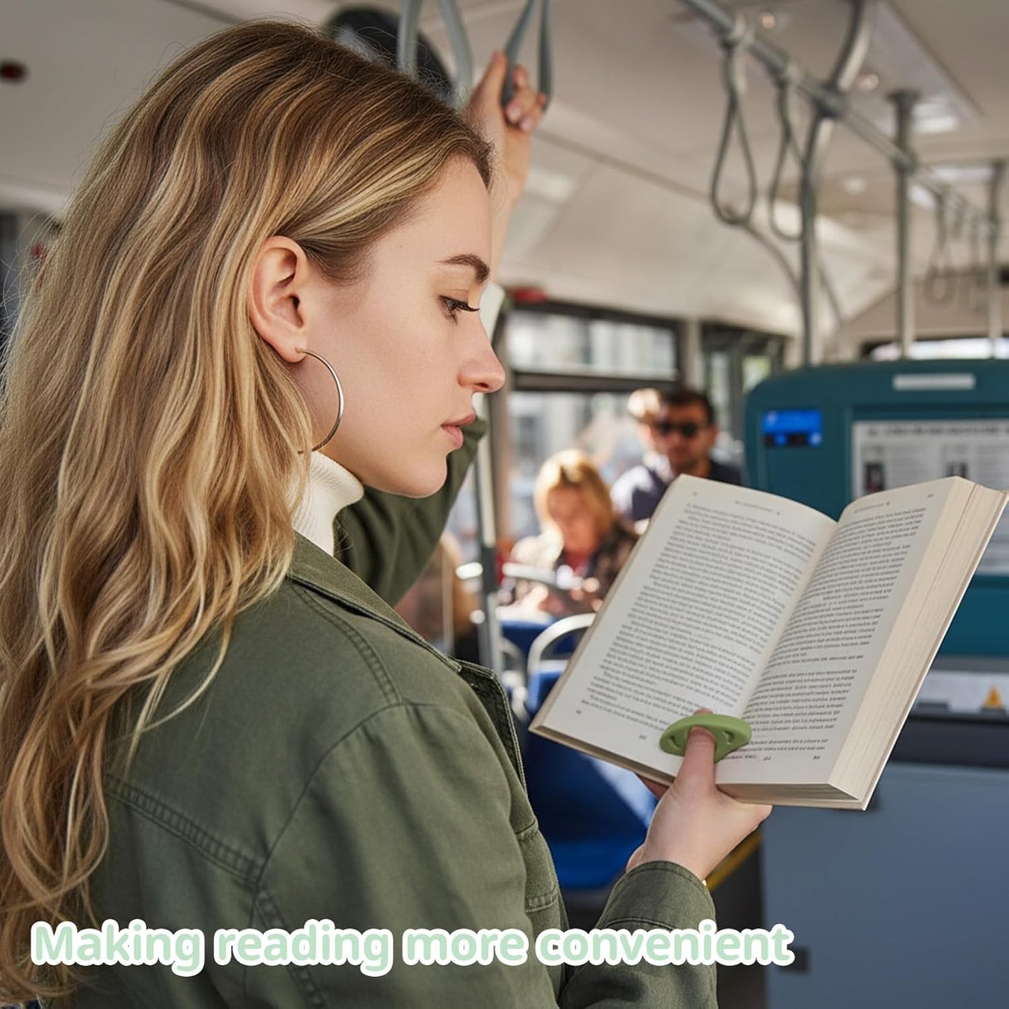 Thumb Book Page Holder, 4-Piece Reading Accessory Set, Ergonomic Design for One-Handed Reading, Comfortable Finger Support for Extended Use, Ideal for Book Lovers and Students