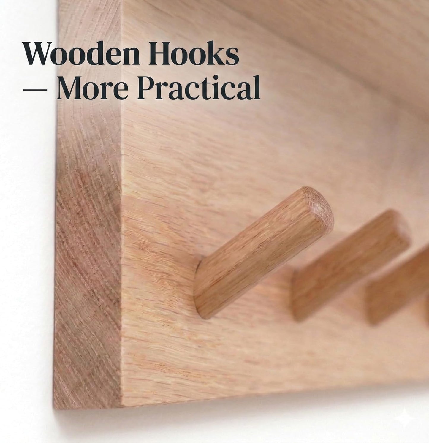 Floating Shelves Wall Mounted with Hooks Wood Coat Rack for Entryway Kitchen Bedroom Bathroom Living Room Wooden Shelf Storage Organizer for Book Photo Plant Clothes Hats Towel