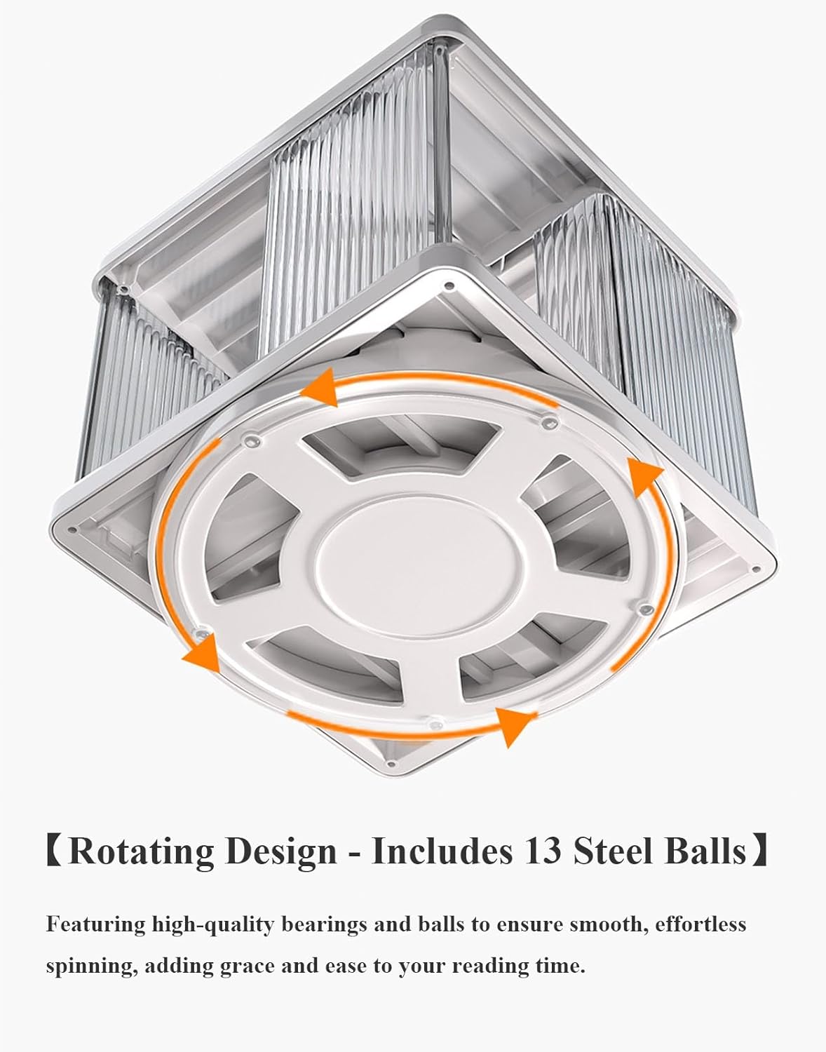 3/4/5 Tier Rotating Bookshelf Tower Acrylic Bookshelf Rotating Bookshelf Tower 360 Degree Revolving Bookcase Transparent Acrylic Rotating Bookcase Freestanding Spinning Bookshelf For Living Room(Four