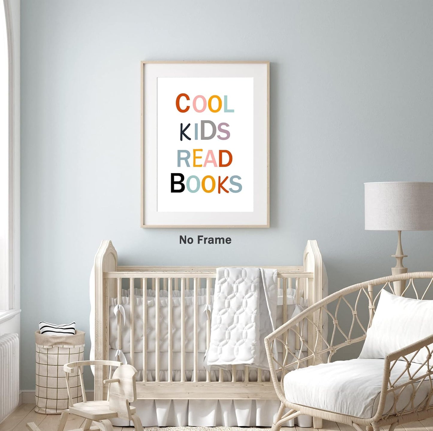 BACJUOPLDArt Cool Kids Read Books Poster, 12"x16" Frameless Art Print, Reading Room Decor, Motivational Wall Art for Classroom, Kids Room