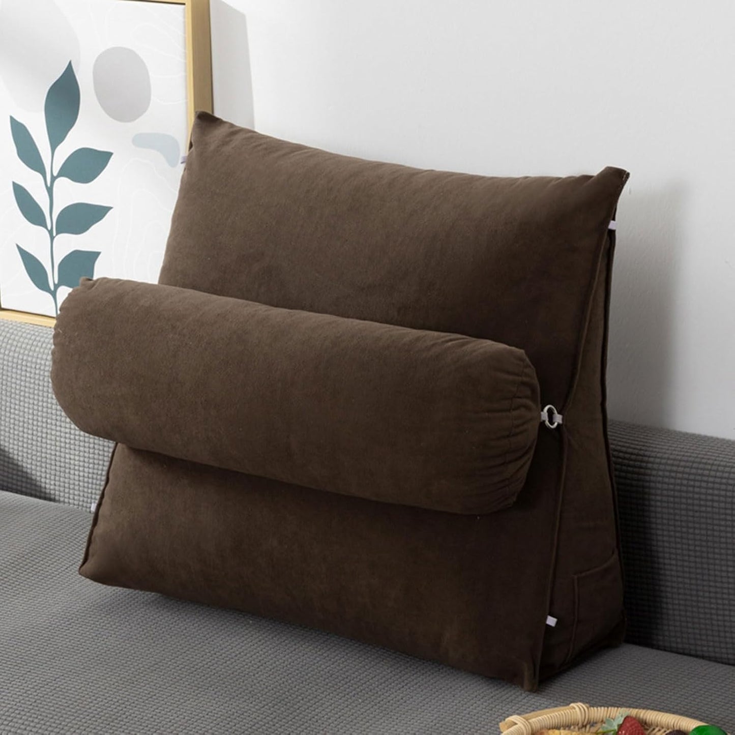 Reading Pillow for Bed Triangular | Multifunctional Sofa and Bedside Cushion | Reading Back Support Rest Pillow |,Bed Rest Pillow with Support Arms,Back Support Cushion for Adults Watching