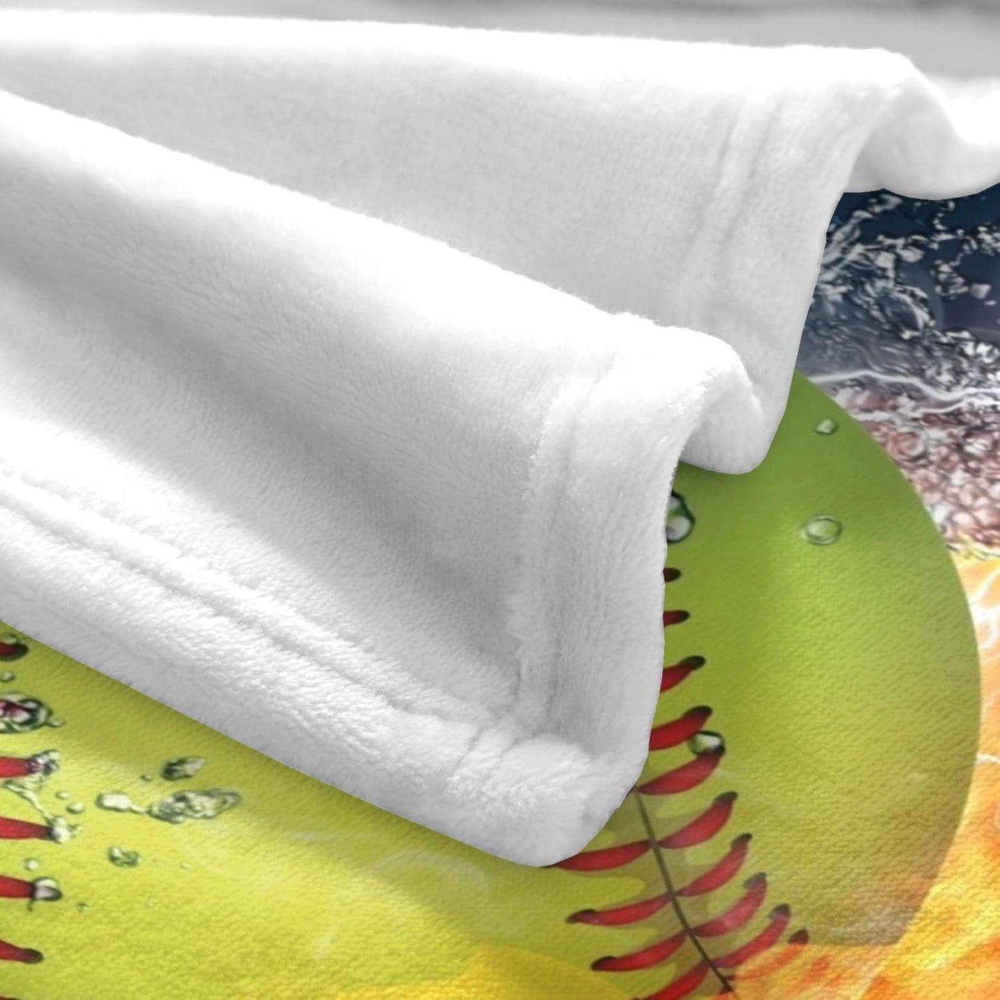 Baseball Softball Cool Ball Throw Blanket Super Soft Warm Boy Bedding Bed Blankets for Couch Bedroom Sofa Office Car, All Season Cozy Flannel Plush Blanket for Girls Boys Adults, 60"X50"
