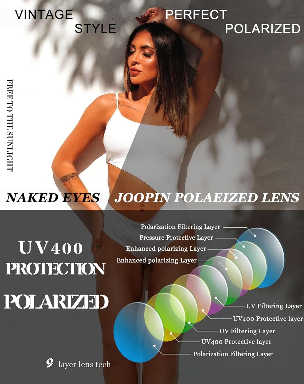 Joopin Oversized Sunglasses Womens Trendy Polarized Large Driving Sun Glasses Ladies UV Protective Big Sunnies Shades